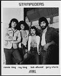 Publicity portrait of Stampeders - (left to right) Ronnie King, Roy King, Bob Allwood, Gary Storin [between 1977-1979].