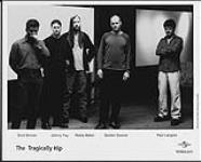 Publicity portrait of The Tragically Hip - (l to r) Gord Sinclair, Johnny Fay, Robby Baker, Gordon Downie, Paul Langlois avril 2000