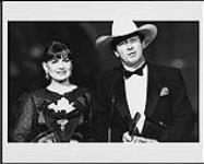 Ian Tyson and Sylvia Tyson receiving the Hall of Fame award at the1992 Juno Awards 1992