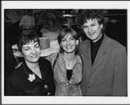 Sheila Copps, Sass Jordan and John McDermott posing at an event [entre 1993-1997].