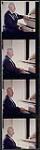 Contact sheet, Sir Ernest MacMillan seated at a white Heinzman piano [ca. 1968]