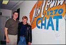 Snapshot of Randy Martin and James Richards. CHAT Radio. Medicine Hat [between 1995-2000]