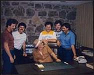 The Ellis Family Band (Greg, Rick, Steve, Dave, Brian) with Mike Radford (AMI Records) in Nashville, 1985 1985