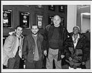 The members of Morcheeba, pictured here with Warner Music Canada president Stan Kulin (the tall one), were in Toronto recently for a day of promotion [entre 1996-2000]