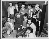 The Australian band 'Real Life' backstage at the El Mocambo, Toronto [between 1983-1986].