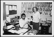 Jane Malton presents her first single 'Slow Dance' to CFGM's Gord Ambrose [between 1970-1979]