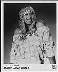 Portrait de presse de Jojo, membre des Mary Jane Girls. Motown [between 1982-1987]