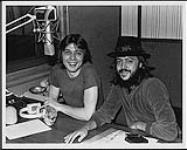 A&M recording artist Chuck Mangione in studio with CJFM's Don Jackson [between 1990-2000]