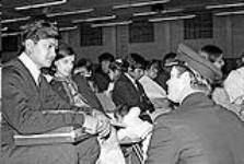 Reception of Ugandan-Asian Refugees at Longue Pointe, Canadian Forces Base October 1972.