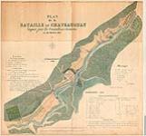 Plan de la bataille de Châteauguay gagnée par les Canadiens français. Le 26 octobre 1813. [document cartographique] Plan unique. Ce plan a été dressé d'après des documents authentiques en la possession des familles de Salaberry, de Rouville, Bouchette, &c par P.L. Morin. Québec, 24 avril 1862. 1862.