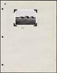 [Photograph of three barns mounted on a page, Pelican Lake Indian Residential School, Sioux Lookout, Ontario, September 26, 1948] 26 septembre 1948