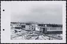 [Bishop Horden Memorial School, front exterior of dormitory, from southeast, Moose Factory Island, Ontario, May 24, 1956] 24 mai 1956