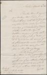 Letter to Sir John Coape Sherbrooke from Lieutenant Colonel Pilkington 14 September 1814.