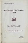 Canadian Expeditionary Force - 151st Battalion - Nominal Roll of Officers, Non-Commissioned Officers and Men 1917