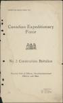 Canadian Expeditionary Force - 2nd Canadian Construction Battalion - Nominal Roll of Officers, Non-Commissioned Officers and Men 1915-1917