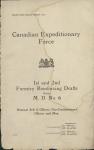 Canadian Expeditionary Force - 2nd Forestry Reinforcing Draft - Nominal Roll of Officers, Non-Commissioned Officers and Men 1915