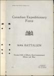 Canadian Expeditionary Force - 164th Battalion - Nominal Roll of Officers, Non-Commissioned Officers and Men 1917