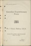Canadian Expeditionary Force - No. 2 Heavy Battery - Nominal Roll of Officers, Non-Commissioned Officers and Men 1915-1918