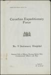 Canadian Expeditionary Force - 9th Stationary Hospital - Nominal Roll of Officers, Non-Commissioned Officers and Men 1915-1917