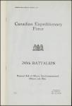 Canadian Expeditionary Force - 245th Battalion - Nominal Roll of Officers, Non-Commissioned Officers and Men 1917