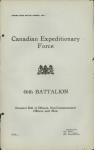 Canadian Expeditionary Force - 46th Battalion - Nominal Roll of Officers, Non-Commissioned Officers and Men 1915-1917