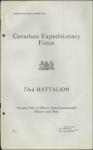 Canadian Expeditionary Force - 72nd Battalion - Nominal Roll of Officers, Non-Commissioned Officers and Men 1915-1917