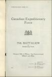 Canadian Expeditionary Force - 75th Battalion - Nominal Roll of Officers, Non-Commissioned Officers and Men 1915-1917