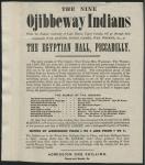 Advertisement for a performance by nine Ojibwe at the Egyptian Hall, Piccadilly