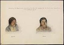 [Portraits of Tattannoeuck and Hoeootoerock] Portraits of the Esquimaux interpreters from Churchill employed by the North Land Expedition mai 1821.