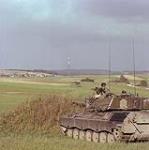 Exercise Certain Rampart 80. West Germany. 2 CF Leopard tanks in field deployment September 1980.