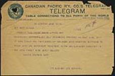 Carrie C. Catt - New York - Inquiry regarding woman suffrage in Newfoundland 24 & 26 June 1918.