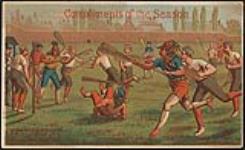 Compliments of the Season - Canadian National Game, Lacrosse late 19th century