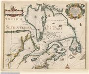 A new mapp of the north part of America from Hudson straights commanly call'd the northwest passage including Newfoundland, New Scotland, New England, Virginia, Maryland & Carolena [cartographic material] Made and sold by John Thornton at the signe of England, Scotland & Ireland in the Monories. [1673].