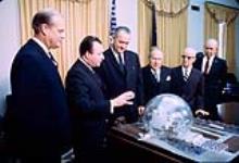 Pierre Dupuy meets President Lyndon B. Johnson December, 1966