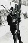 Nancy Greene preparing for a practice ski run at the 1968 Winter Olympics February 1968