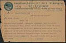Telegram to Arthur Meighen from E Anderson regarding the appointment of a royal commission to settle the strike June 15, 1919.