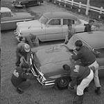 Stock Car Story. One way to raise money for the club is to operate a car wash. All members of the Winnipeg Roadsters Club turn out for this task which allows them to make enough money to meet club's expenses 1959