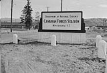 Main gate entrance Sign CFS Whitehorse Y.T 6 December 1968.