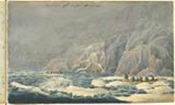 Canoes off Cape Barrow 25 juillet 1821.