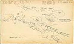 Map of area around Young's Island, Gordon's Bay August 7-9, 1821.