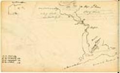 Map of area around the Coppermine River June 29-30, 1821.