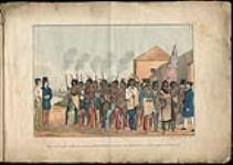 The Red Lake Chief with some of his followers arriving at the Red River and Visiting the Governor 1825