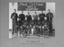 Prue Cottons 1923-4 champions - head office team - Dominion Textile Company hockey league 1923-1924 1924