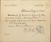 RICHARD, Moise - Scrip number 10301 and 10302 - Amount 240.00$ 5 August 1885