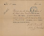 McLEOD, Norbert (Son of Antoine McLeod) - Scrip number 4675 and 2548 - Amount 240.00$ [1889]
