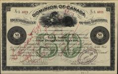 JOHNSTON, Charles (Son of Joseph Johnston) - Scrip number A 4921 - Amount 80.00$ - Certificate number C 2251 1901/09/26