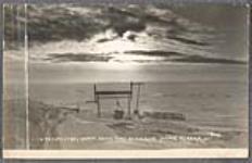A prospector's shaft above third beach line, Nome, Alaska [between 1889-1942]
