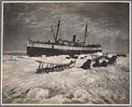 Landing of Str. Corwin at the edge of the ice 5 miles from shore, Nome, Alaska 1 June 1907