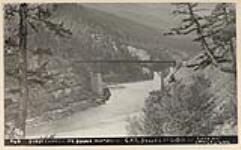 First cantilever bridge in America. C.P.R. (Canadian Pacific Railway) bridge at Cisco, B.C [between 1870-1910].
