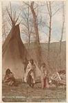 [Camp portrait of Tsuut'ina women and baby. Two women are identified as Micakiu & Mucayiomoxin Otokeman]. Original title: Sarcee Squaws [between 1870-1910]
